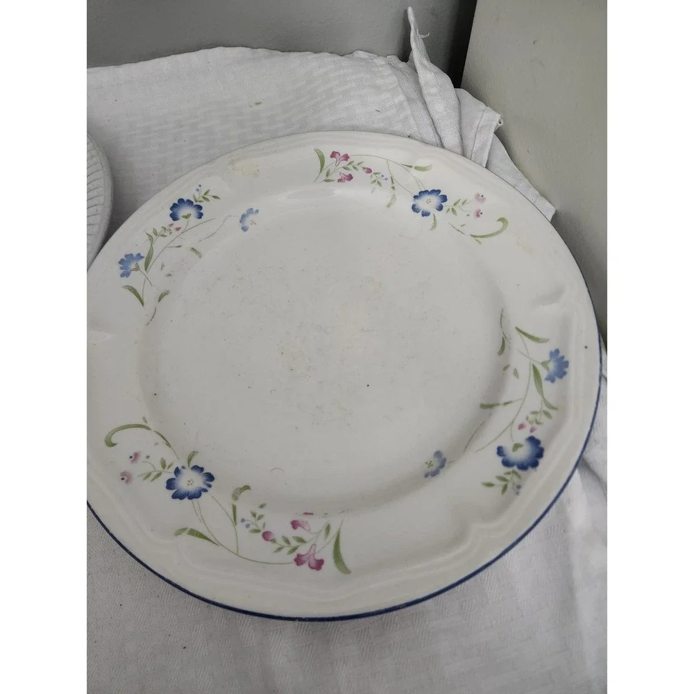 Vintage Plate Lot T.G. Green England Shades Crest Frederick Lunning Floral 3pc